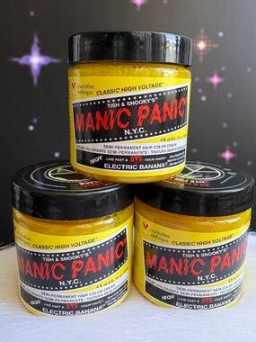 Manic Panic Electric Banana 4oz Amplified Neon Yellow Semi Permanent hair dye